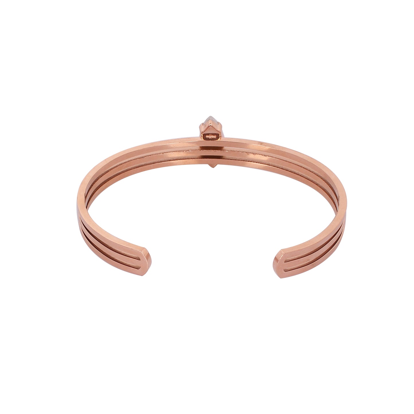 CKLAKART's Rose Gold-Toned Braclete with Dainty White Stone
