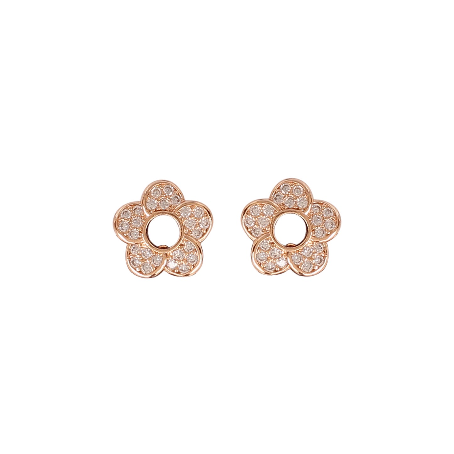 CKLAKART's Rose Gold-Toned AD Studs with Elegance of Blooms