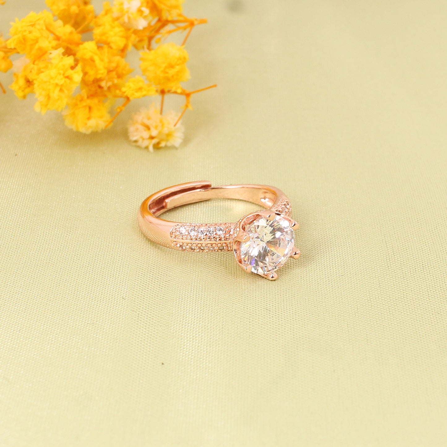 CKLAKART's Zircon Ring with White Stone at its Heart