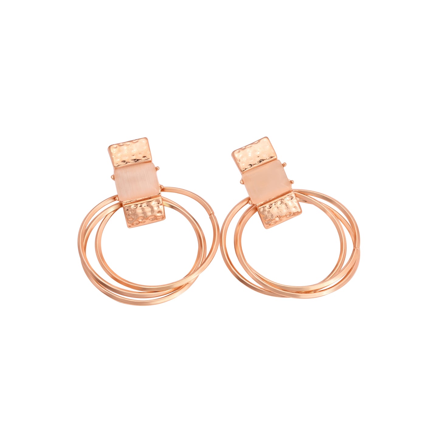 CKLAKART's Gold Toned Geometric Danglers