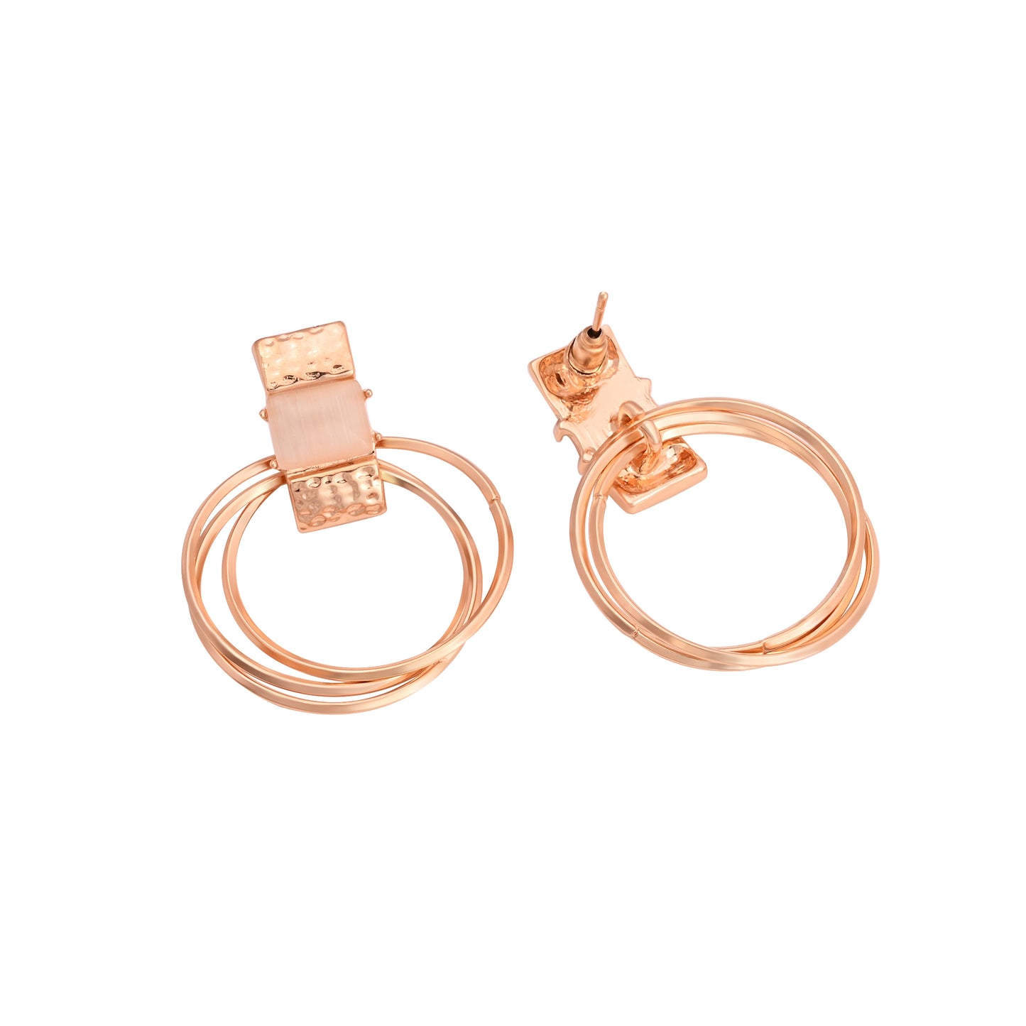 CKLAKART's Gold Toned Geometric Danglers