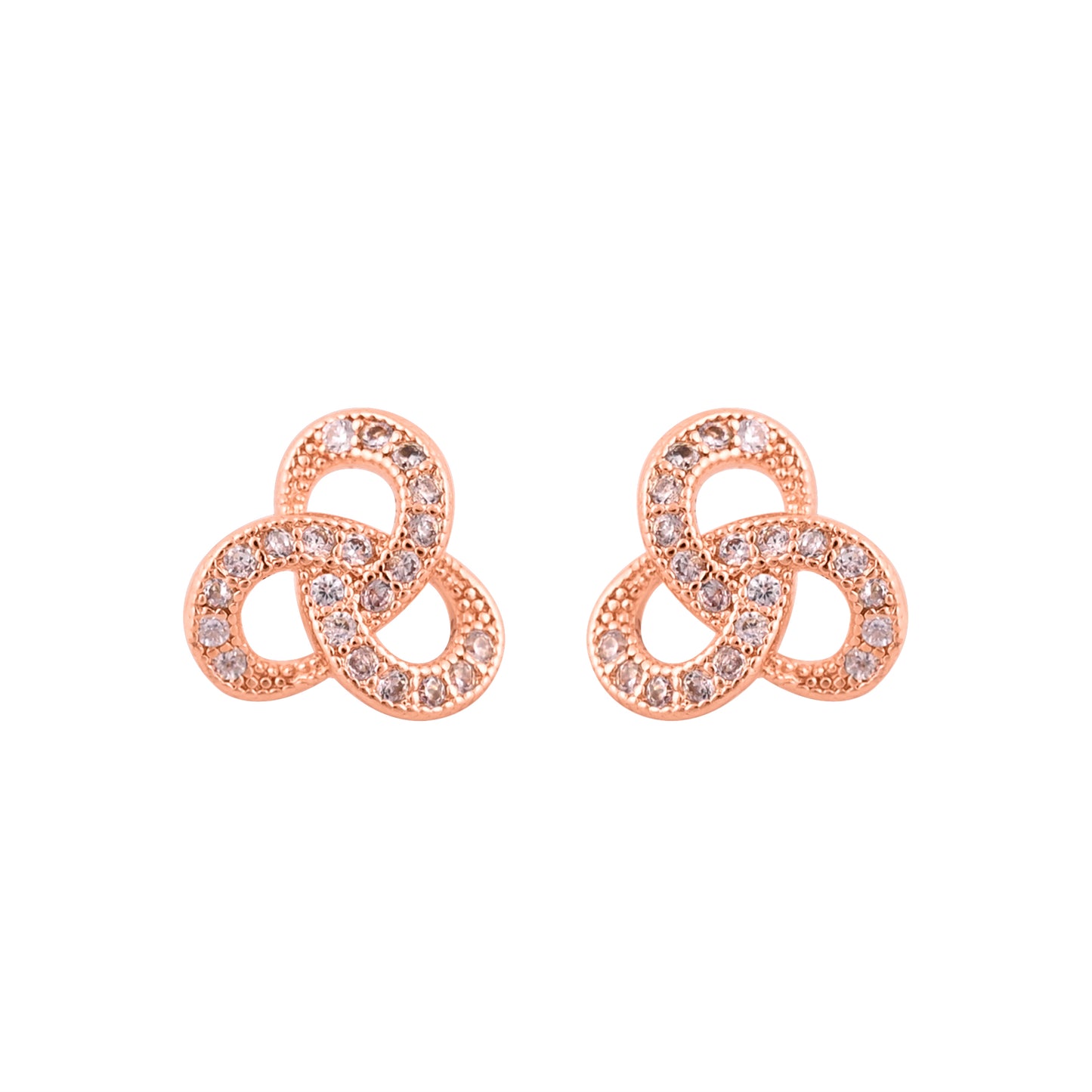 CKLAKART's Unending Charm Rose Gold Infinity Loop Earrings