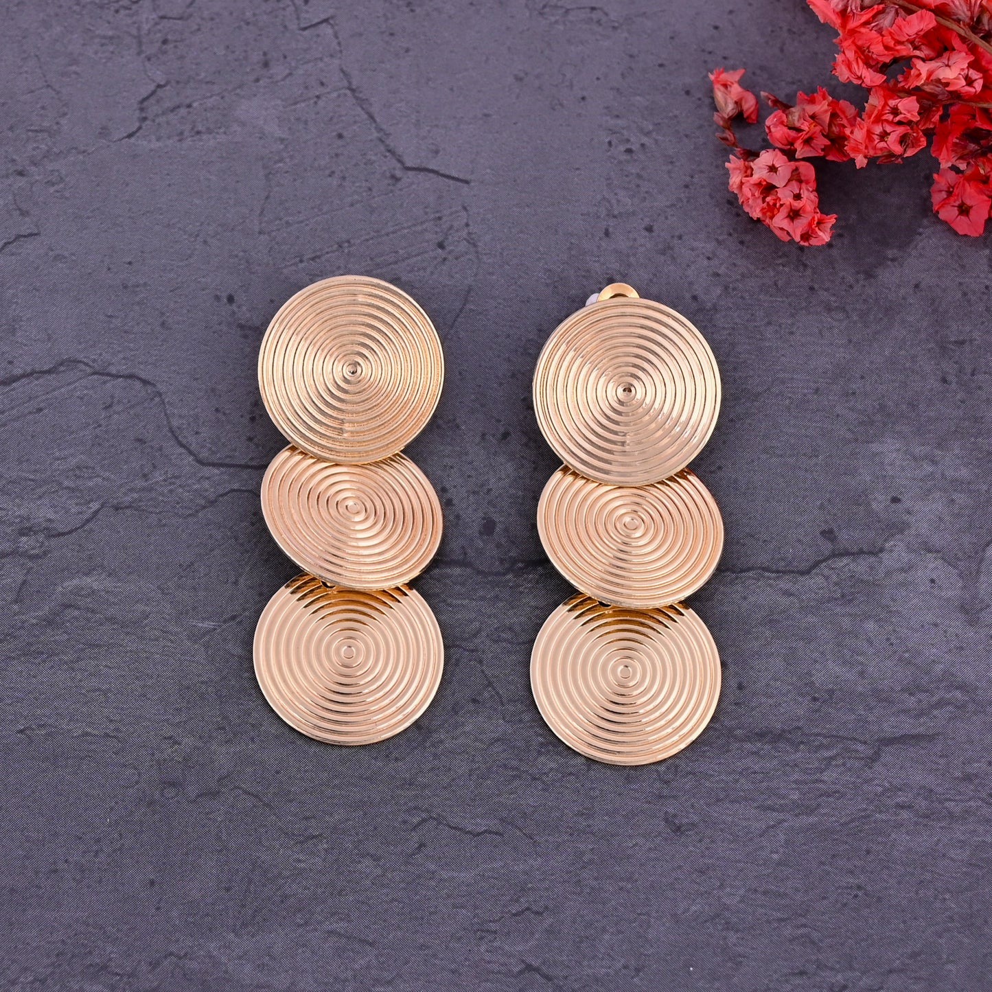 CKLAKART's Chic Geometry Trendy Drop Earrings with a Modern circular loops