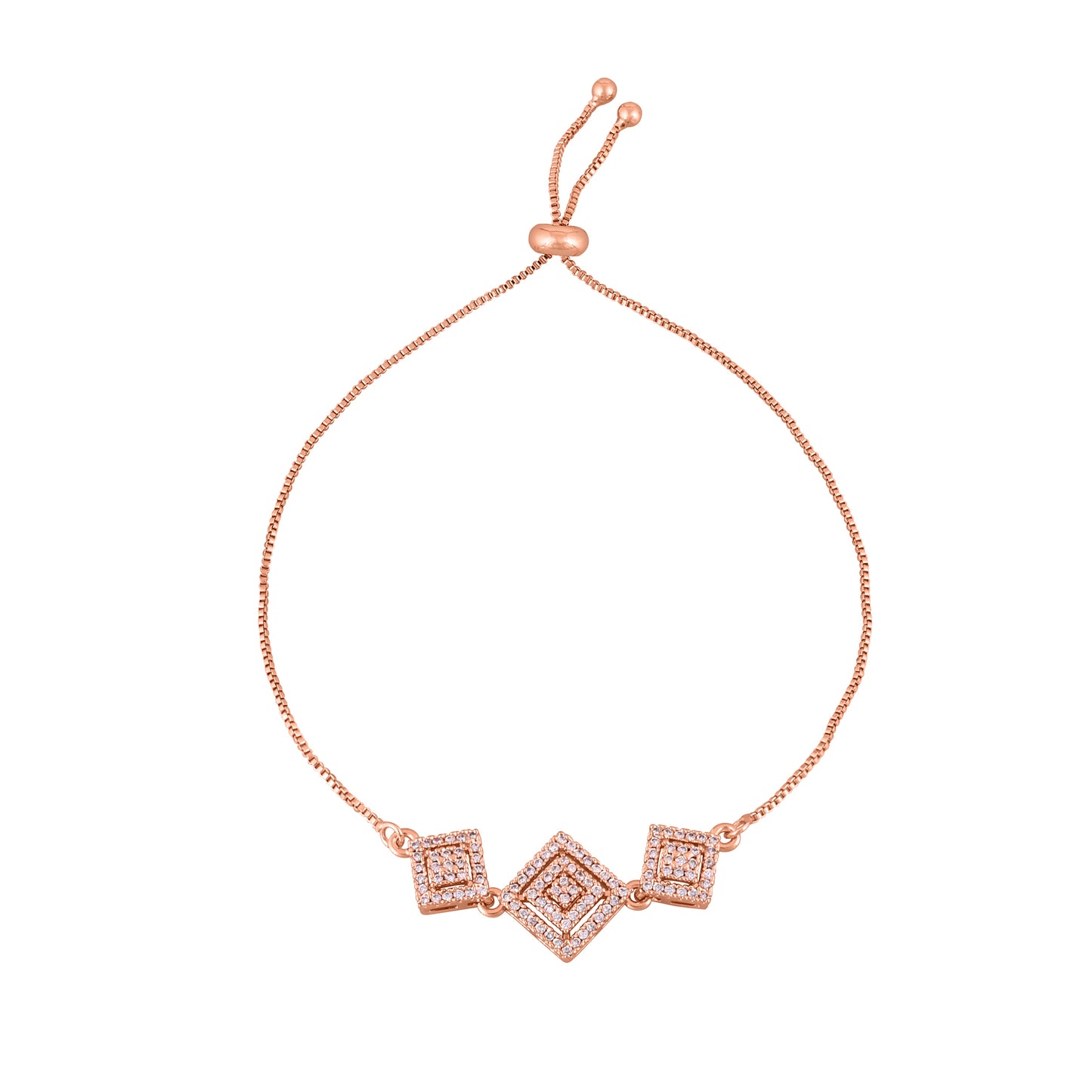 CKLAKART's NOOR Elegant Diamond Connection Bracelet – Gold-Toned with American Diamonds