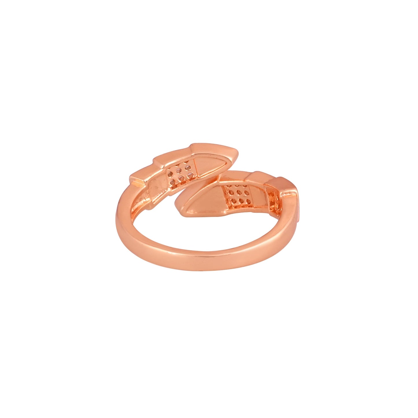 CKLAKART's NOOR Rose Gold-Toned Ring with Sparkling Cuts