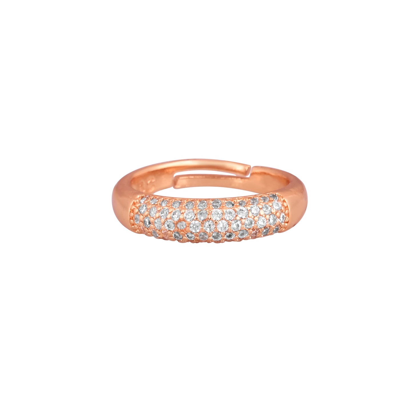 CKLAKART's NOOR Rose Gold-Toned Ring with Sparkling Band