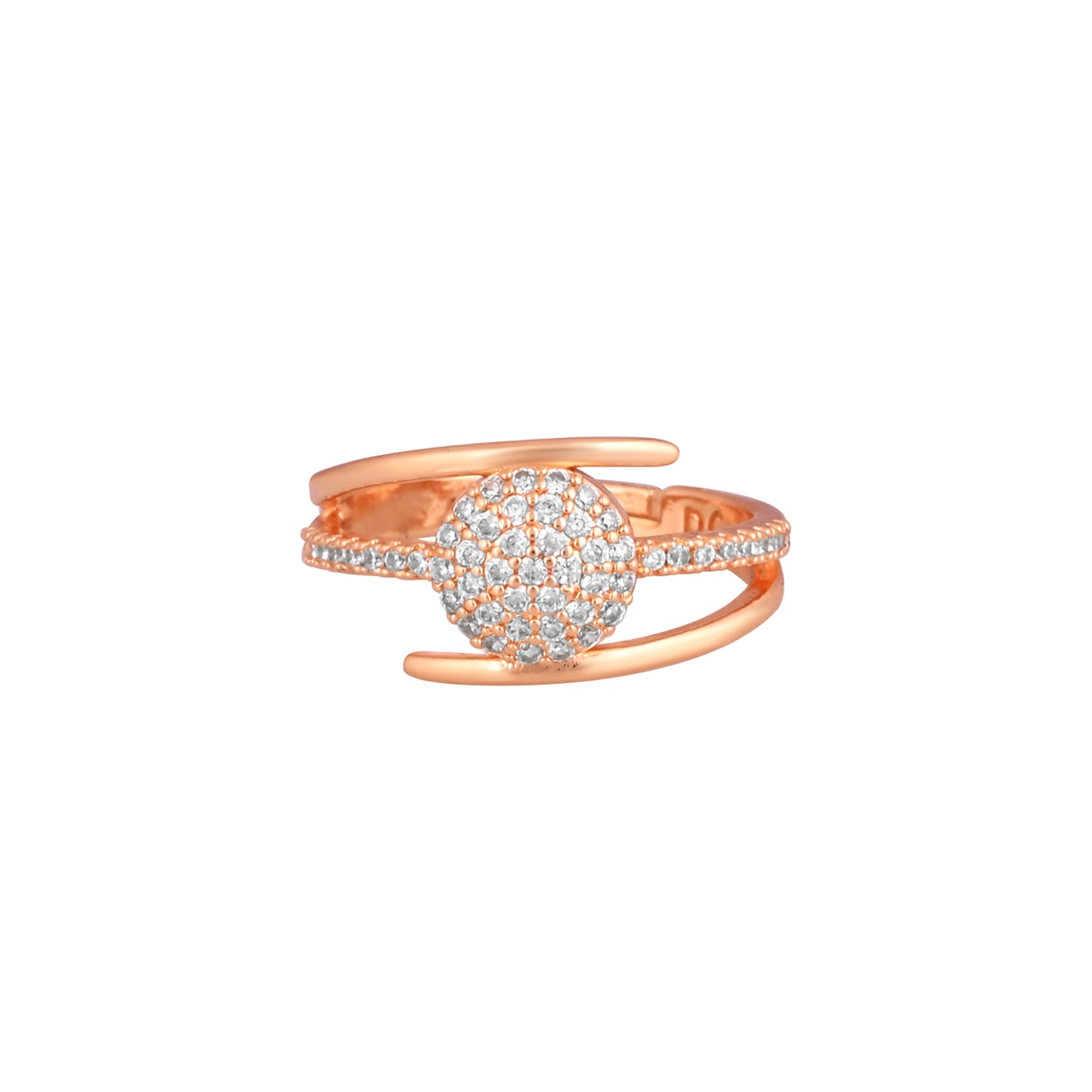 CKLAKART's NOOR Rose Gold-Toned Ring with Sparkles