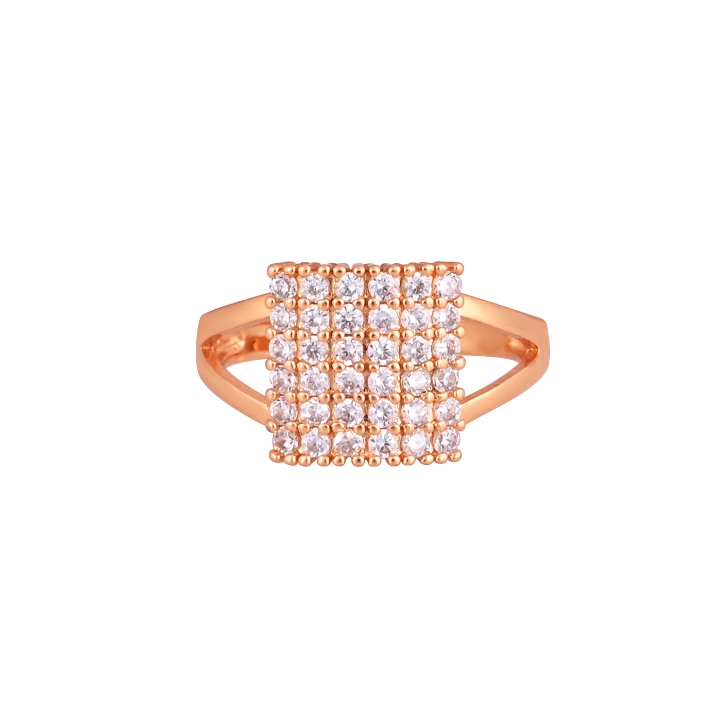 CKLAKART's NOOR Rose Gold-Toned Ring with Sparkling Shape