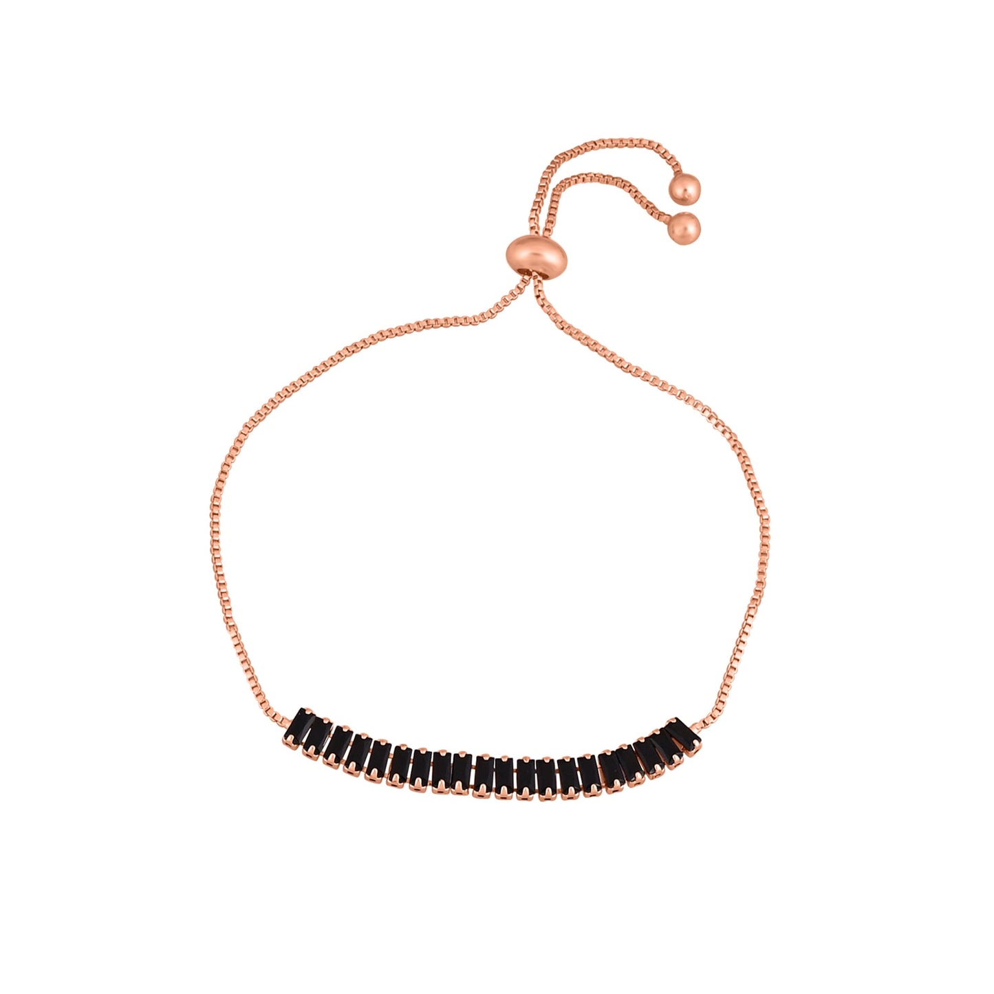 CKLAKART's Gold Tone Bracelet with Black Stones