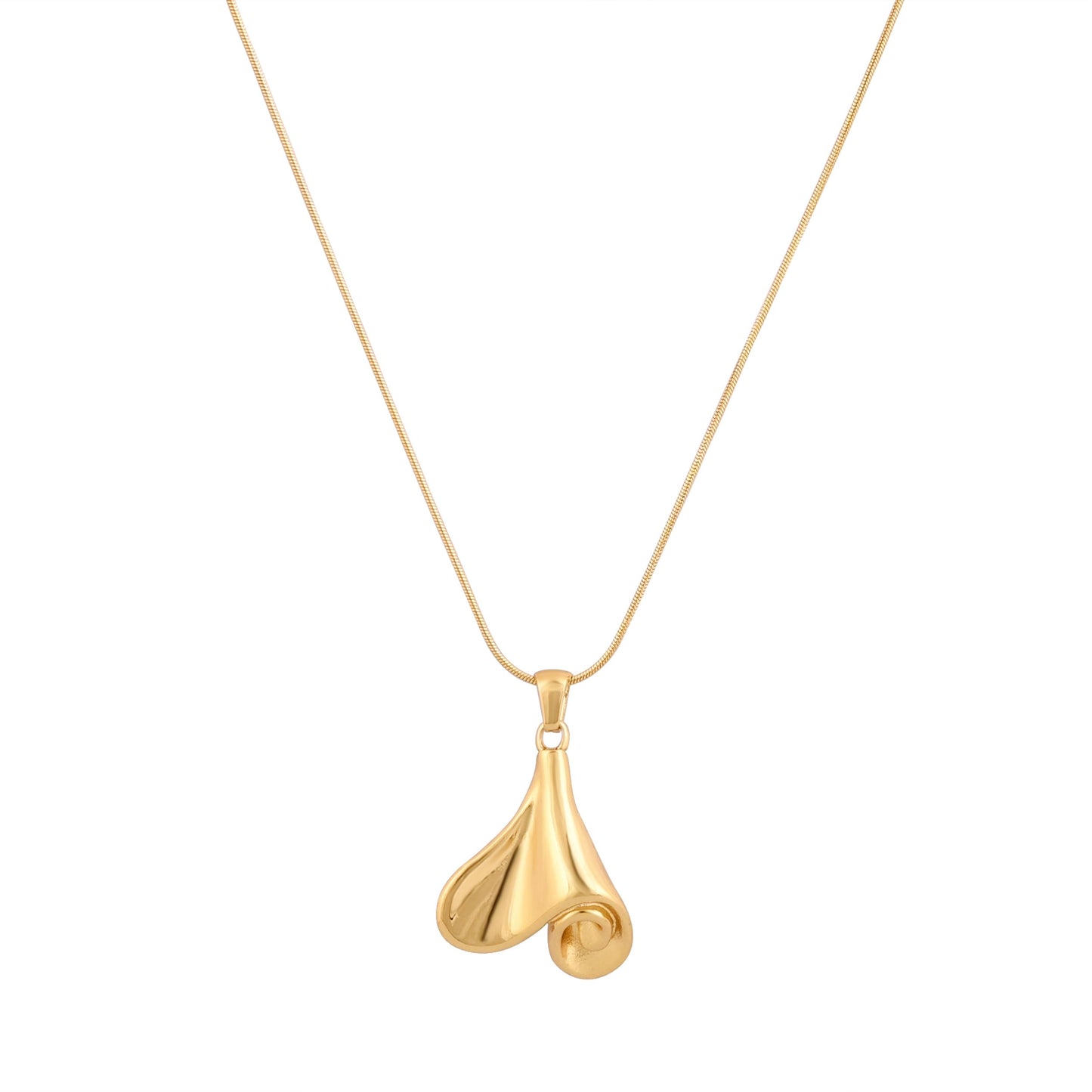 CKLAKART's Gold Tone Round Chain with Beautiful Bud Pendant