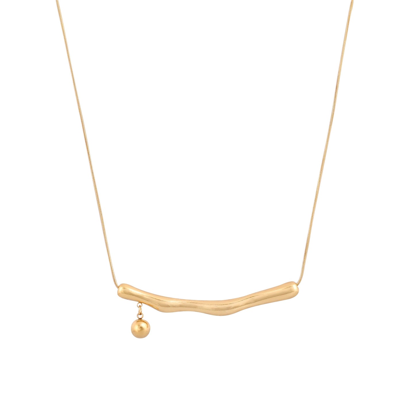 CKLAKART's Gold Toned Round Chain with Eye-Catching Statement Pendant