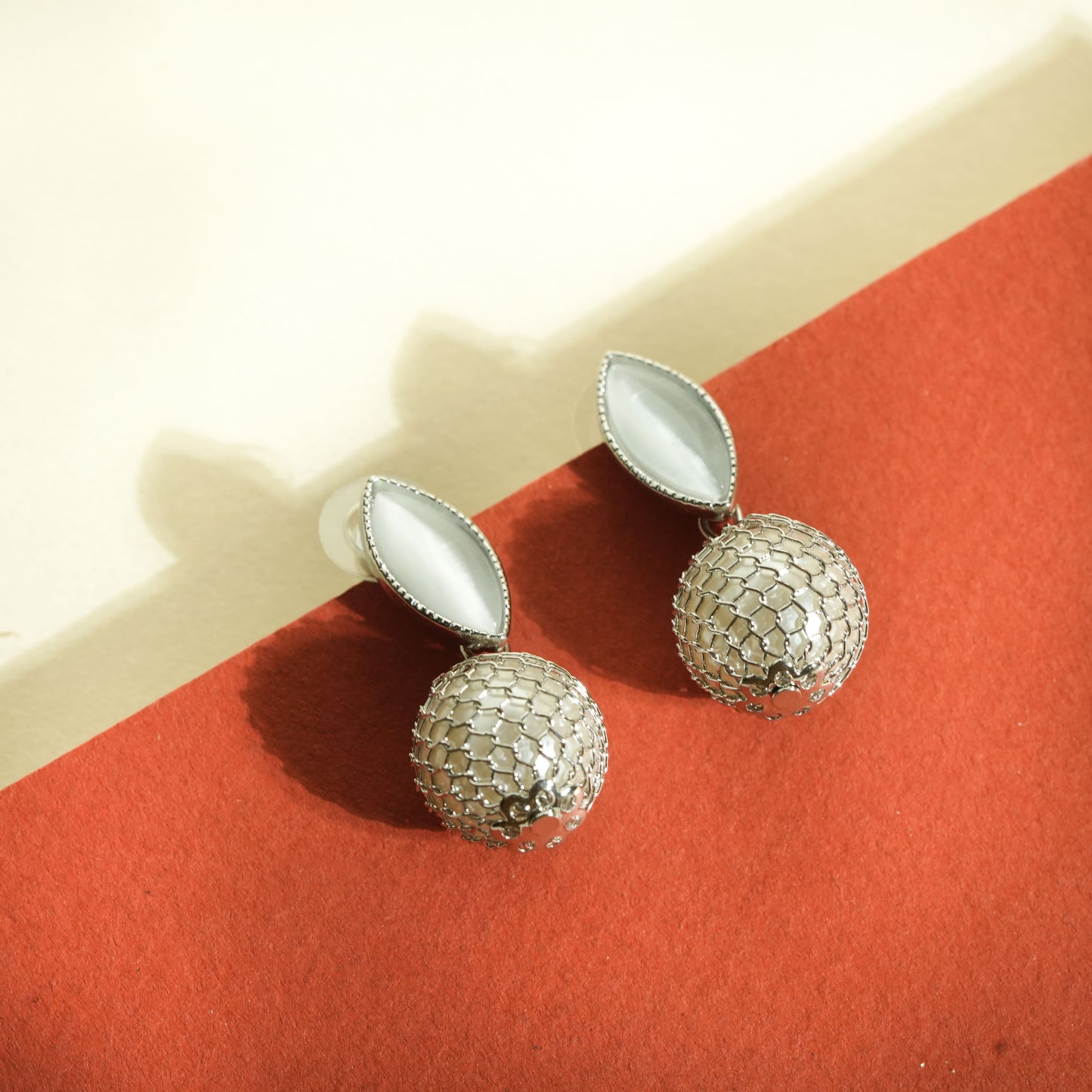 CKLAKART's Silver-Toned Bunny Shaped Earrings