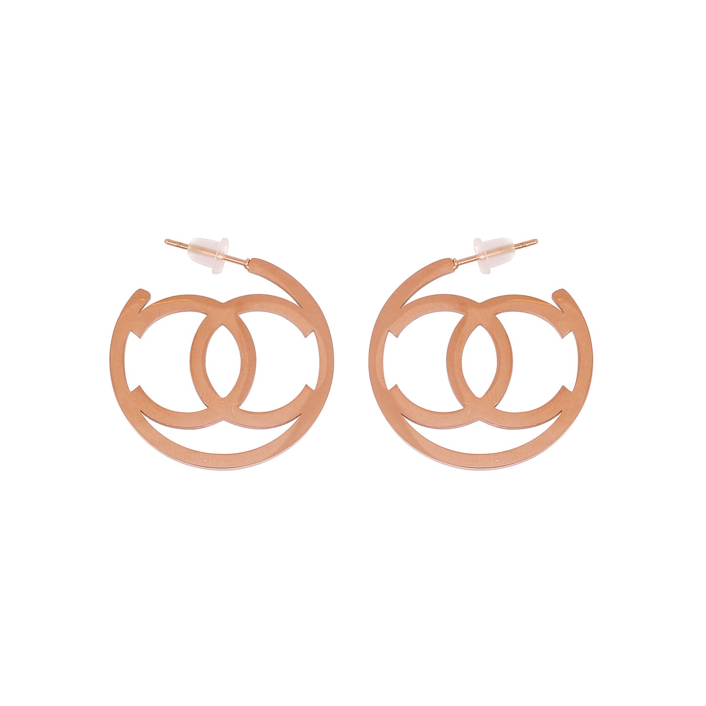 CKLAKART's Rose Gold Anti-Tarnish Geometric Hoop Earrings