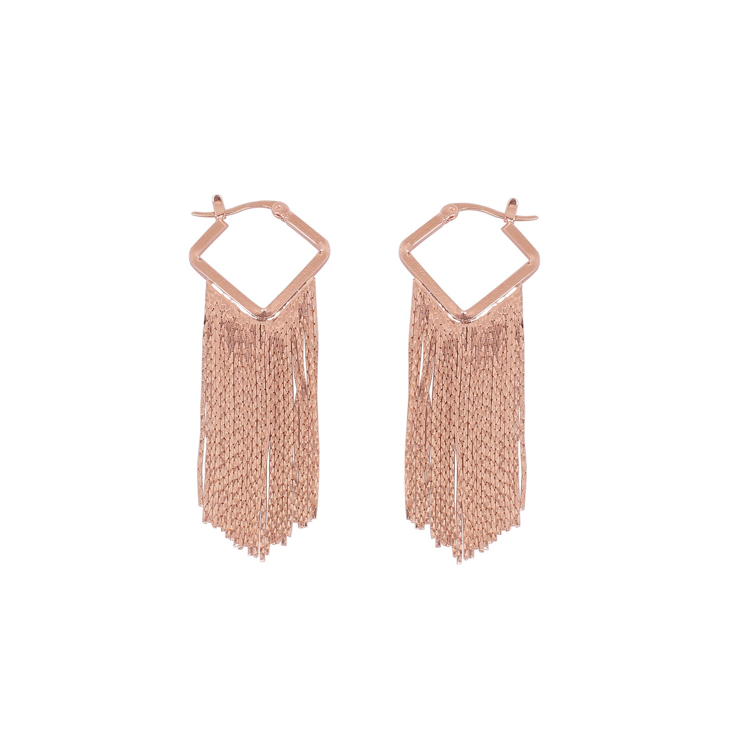 CKLAKART's Rose Gold Anti-Tarnish Tassel Earrings