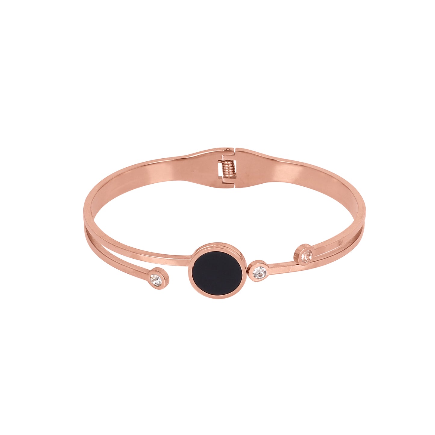 CKLAKART's Rose Gold Bracelet with Sparkling circular Stones