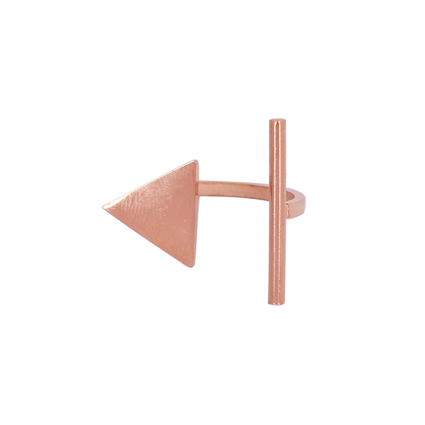 CKLAKART's Whispering Shapes Anti-Tarnish Rose Gold Geometric Ring