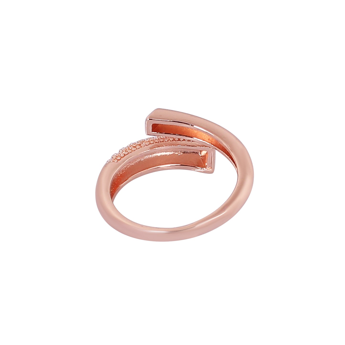 CKLAKART's Rose Gold Modish Ring with Zircon Sparkle