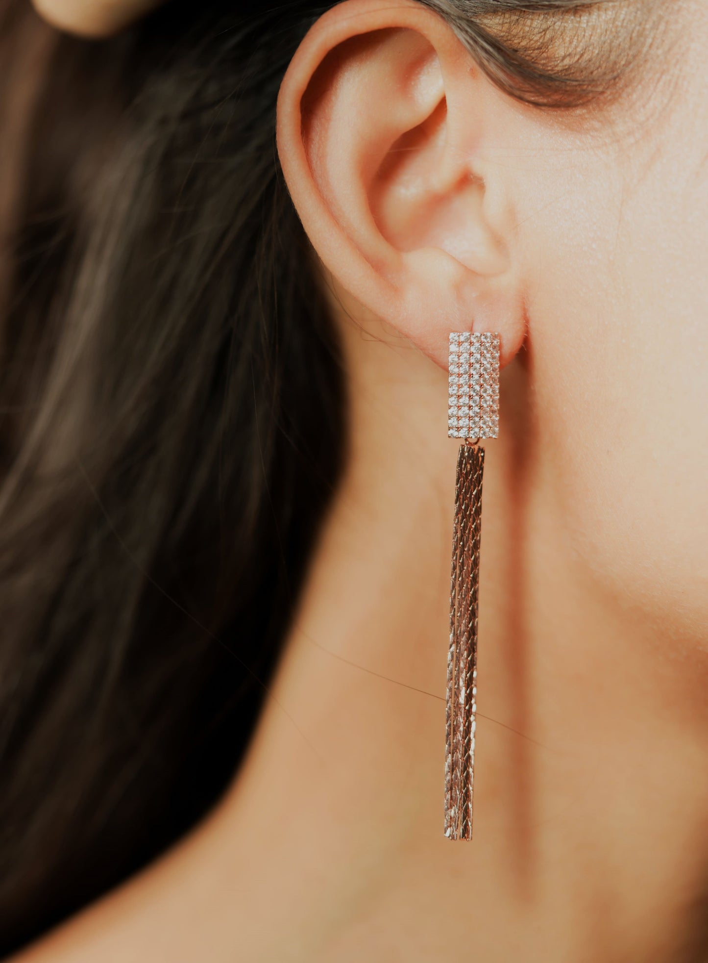 CKLAKART's Zircon-Studded Drop Earrings for Glamorous Appeal