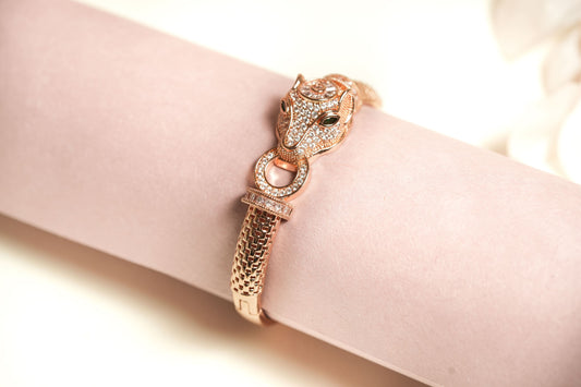 CKLAKART's Leopard head shaped Bracelet with stones