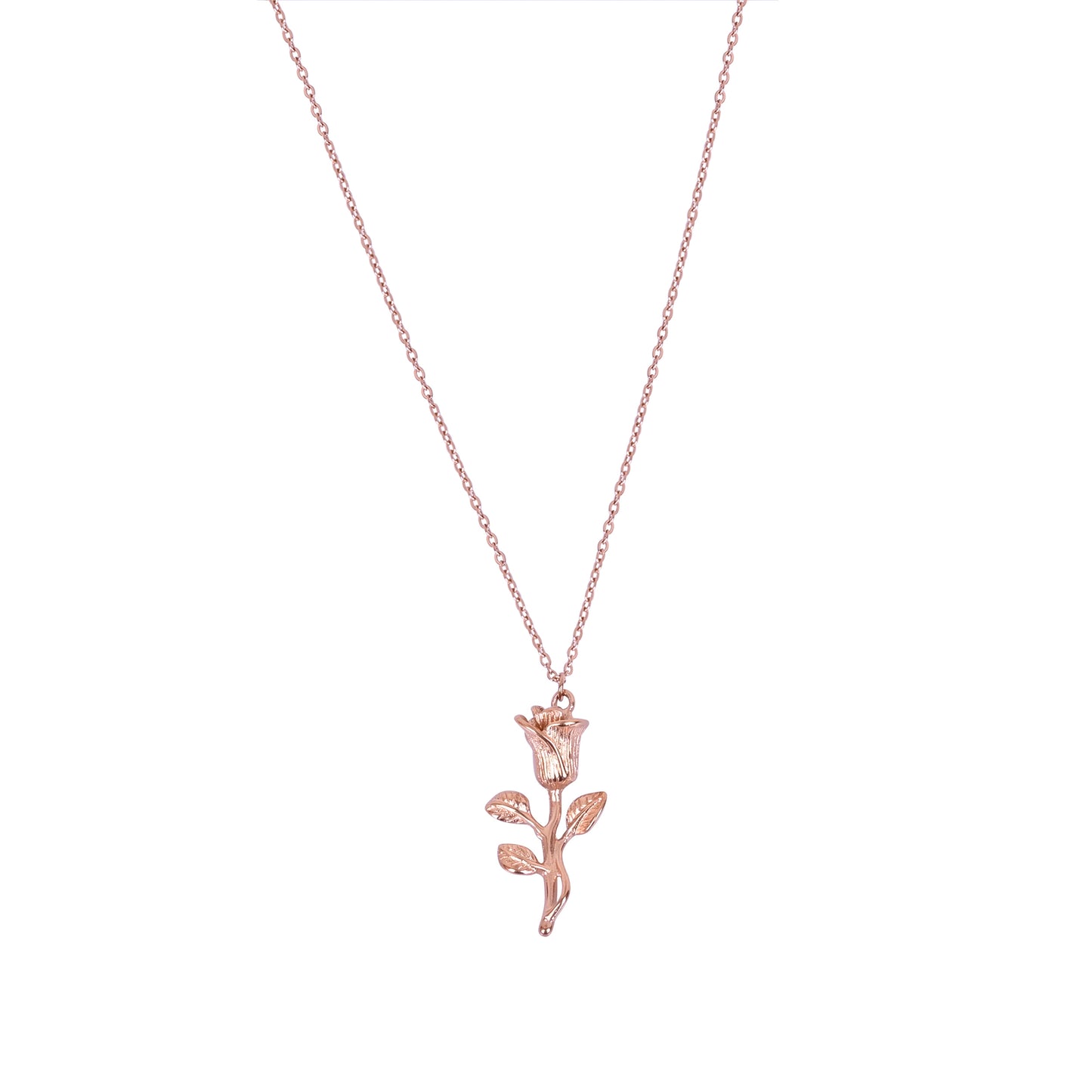 CKLAKART's Rose Gold Toned Rose Flower Pendant Neckpiece