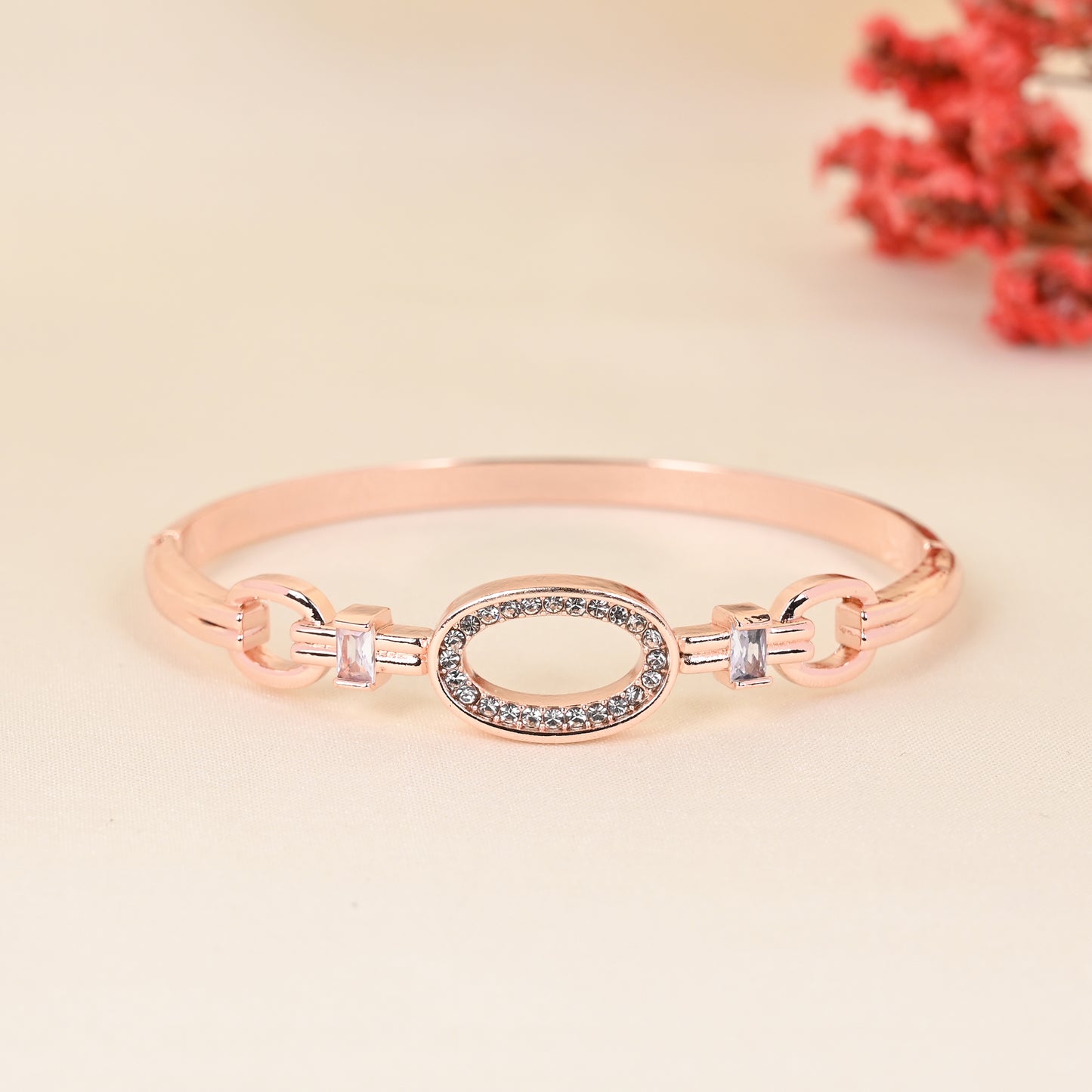 CKLAKART's Rose Gold Tone Oval Bracelet