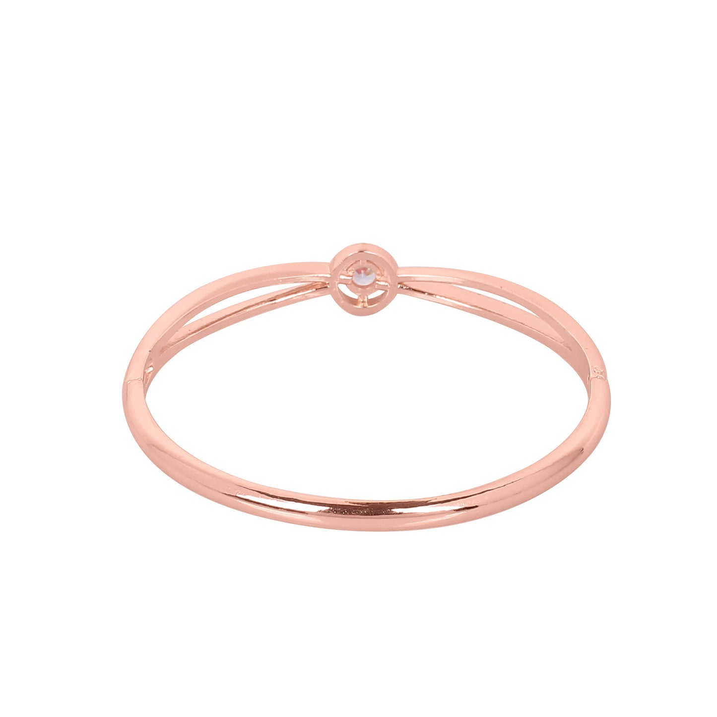 CKLAKART's Rose Gold Toned Double Layer Bracelet with Eye-Catching Center Stone