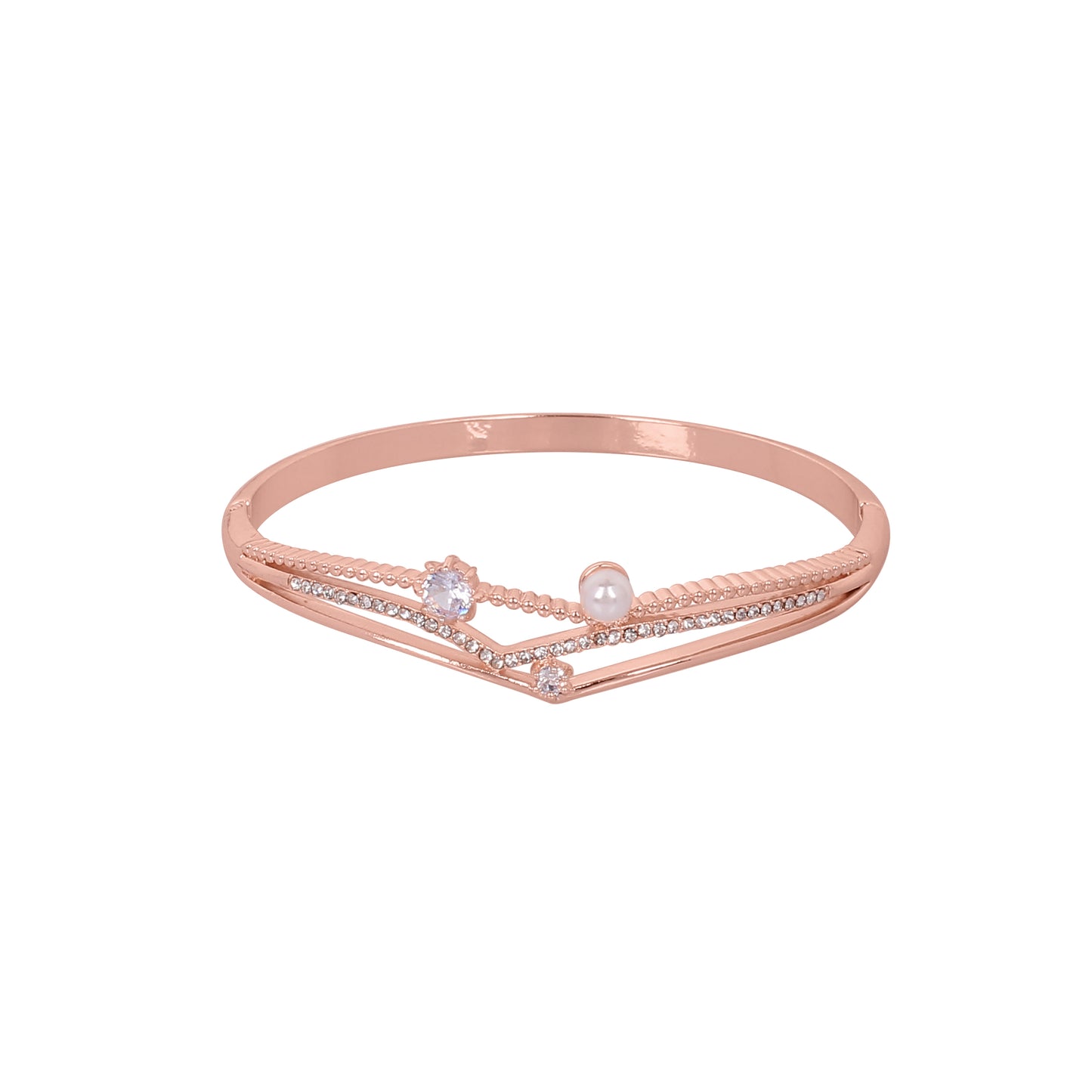 CKLAKART's Rose Gold Tone Triple Cocktail Bracelet