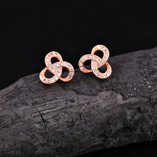 CKLAKART's Unending Charm Rose Gold Infinity Loop Earrings