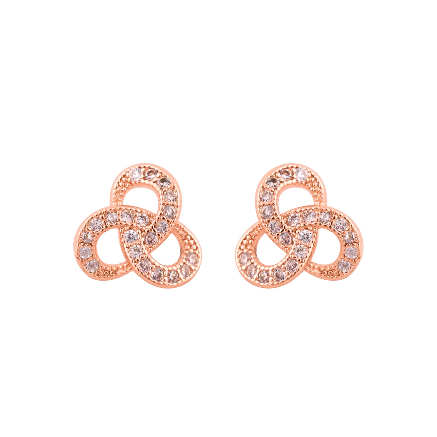 CKLAKART's Unending Charm Rose Gold Infinity Loop Earrings