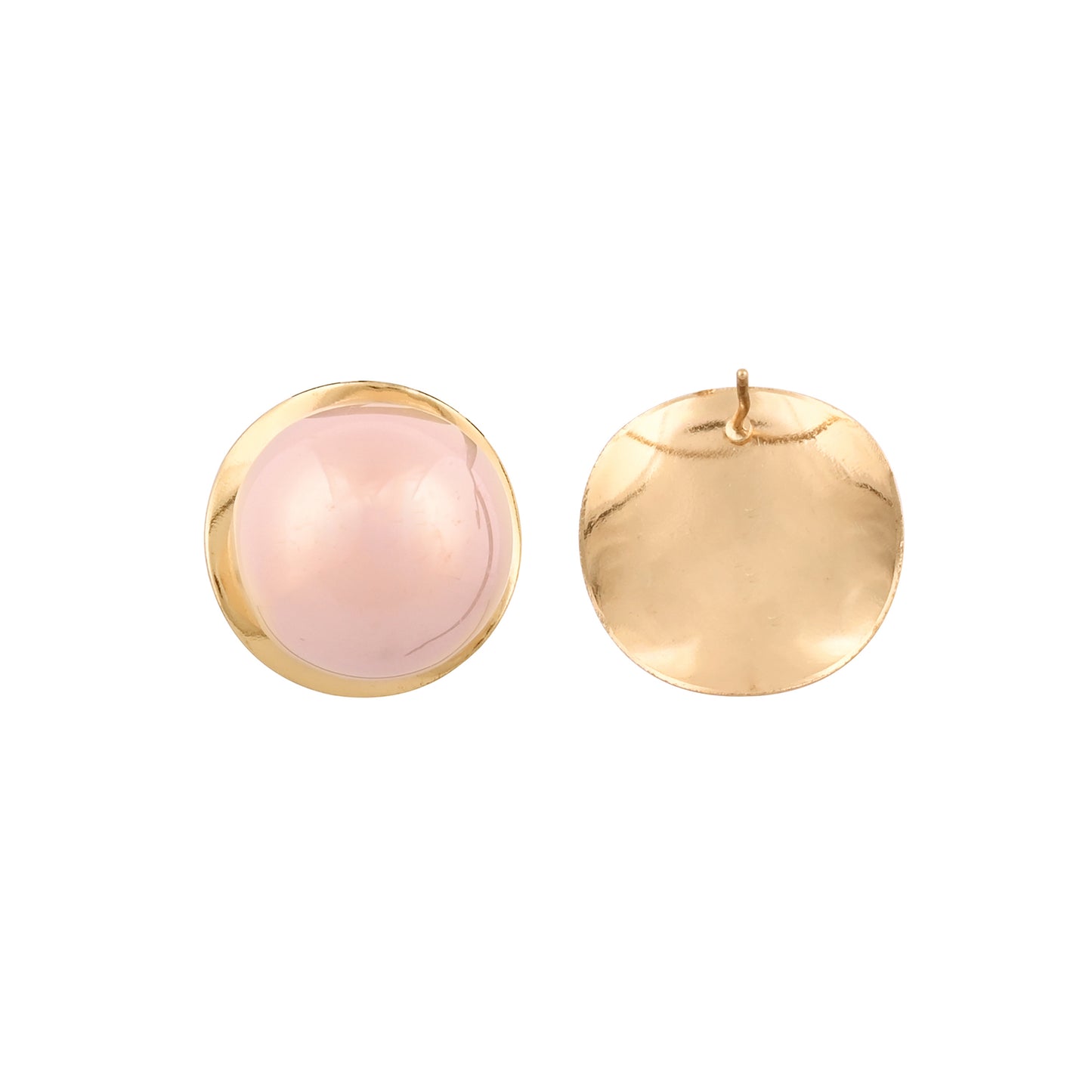 CKLAKART's Bold & Beautiful Big Pearl Earrings in Rose Gold