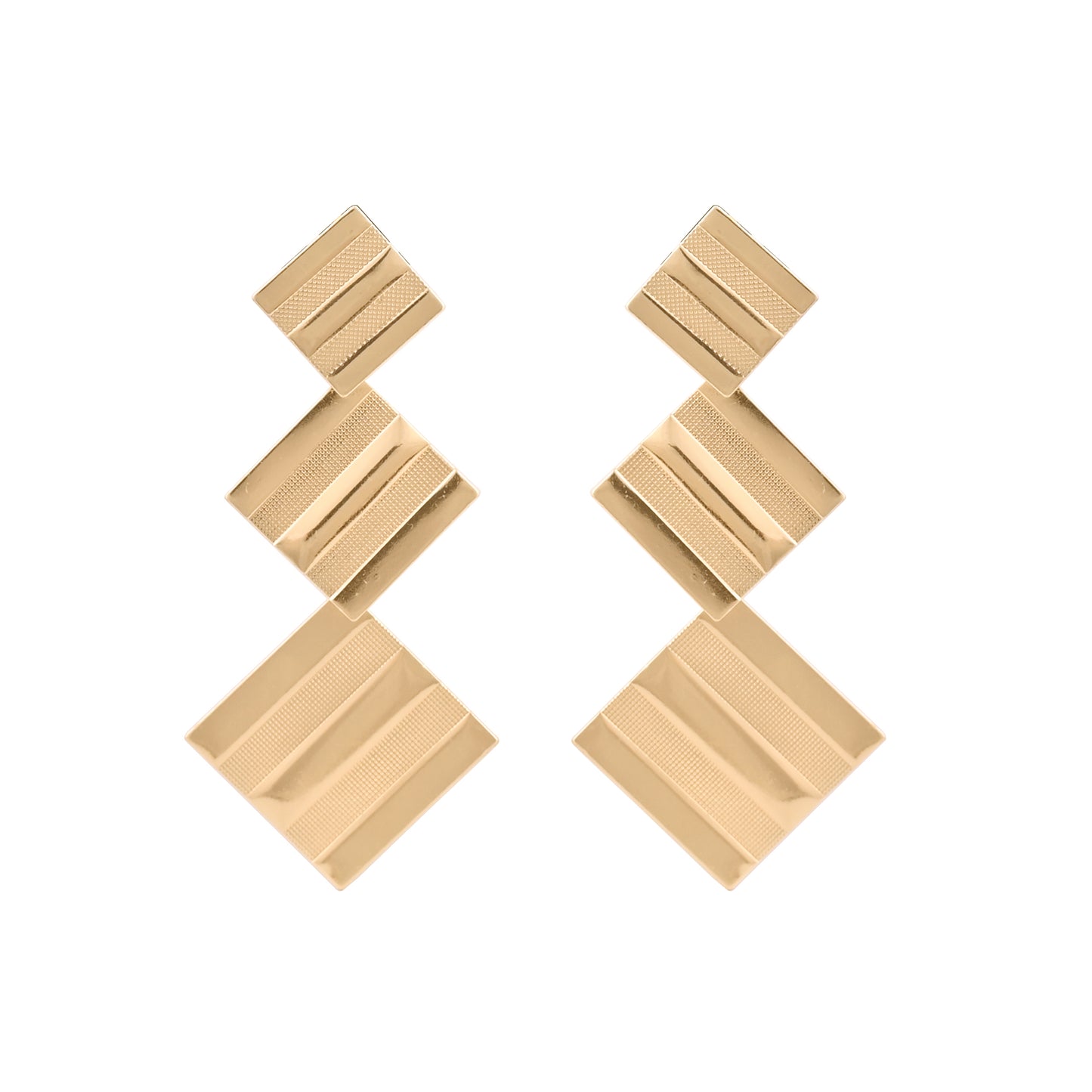 CKLAKART's Chic Geometry  Trendy Drop Earrings with a Modern square Twist