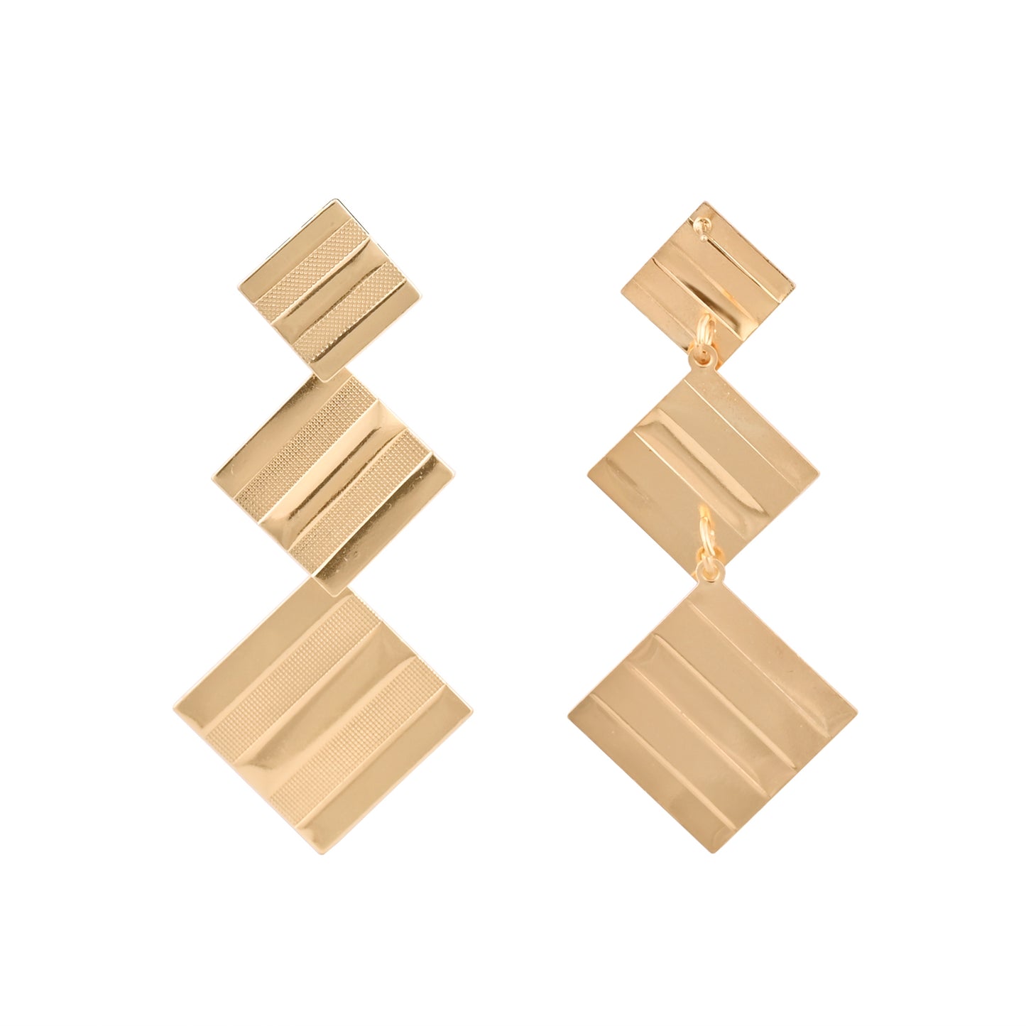 CKLAKART's Chic Geometry  Trendy Drop Earrings with a Modern square Twist