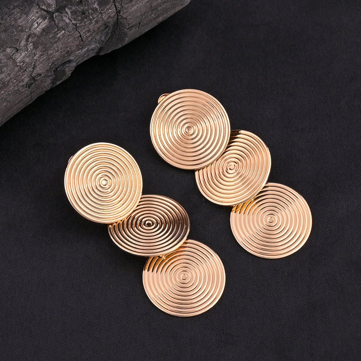 CKLAKART's Chic Geometry  Trendy Drop Earrings with a Modern circular loops