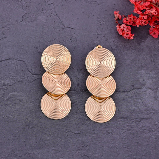 CKLAKART's Chic Geometry  Trendy Drop Earrings with a Modern circular loops