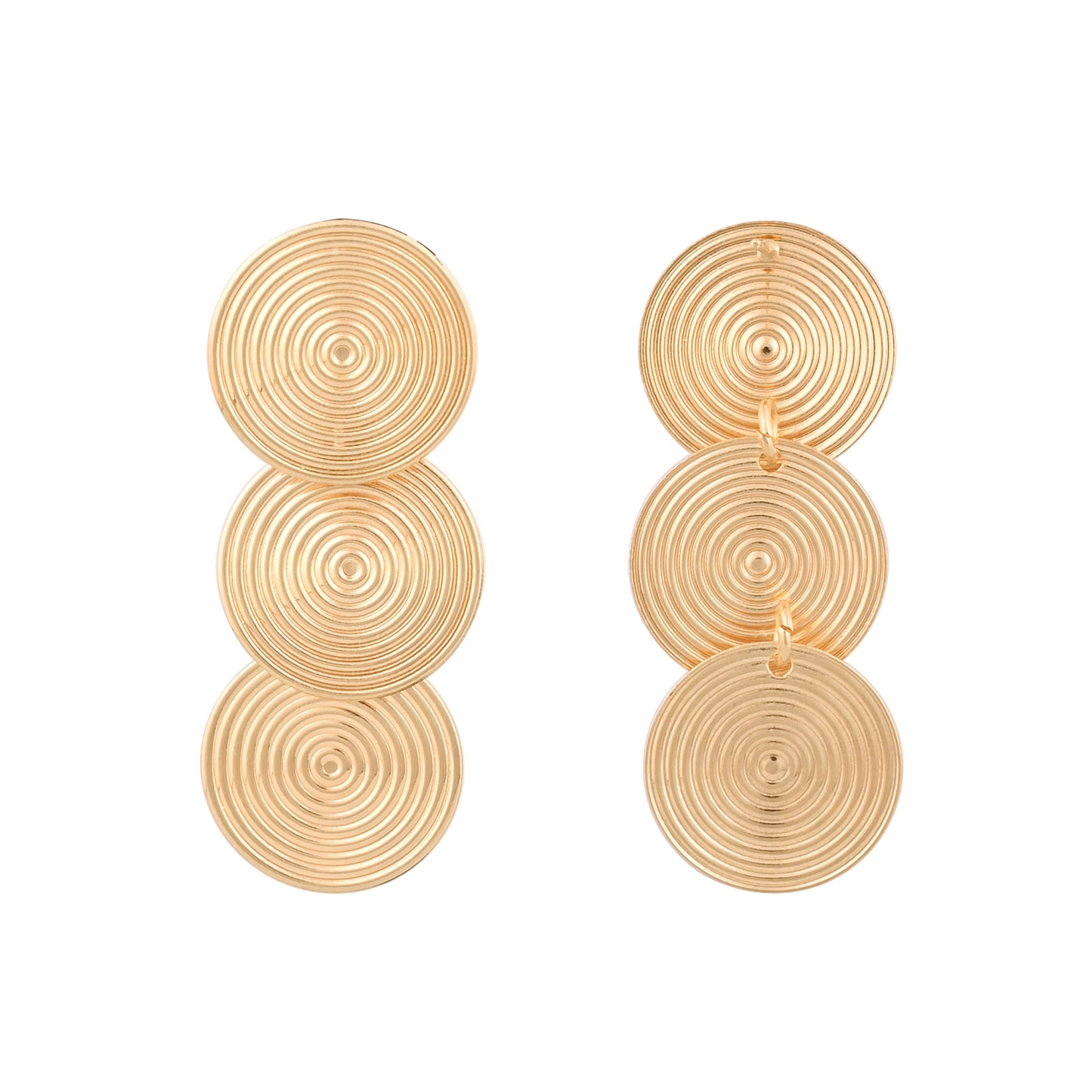 CKLAKART's Chic Geometry  Trendy Drop Earrings with a Modern circular loops