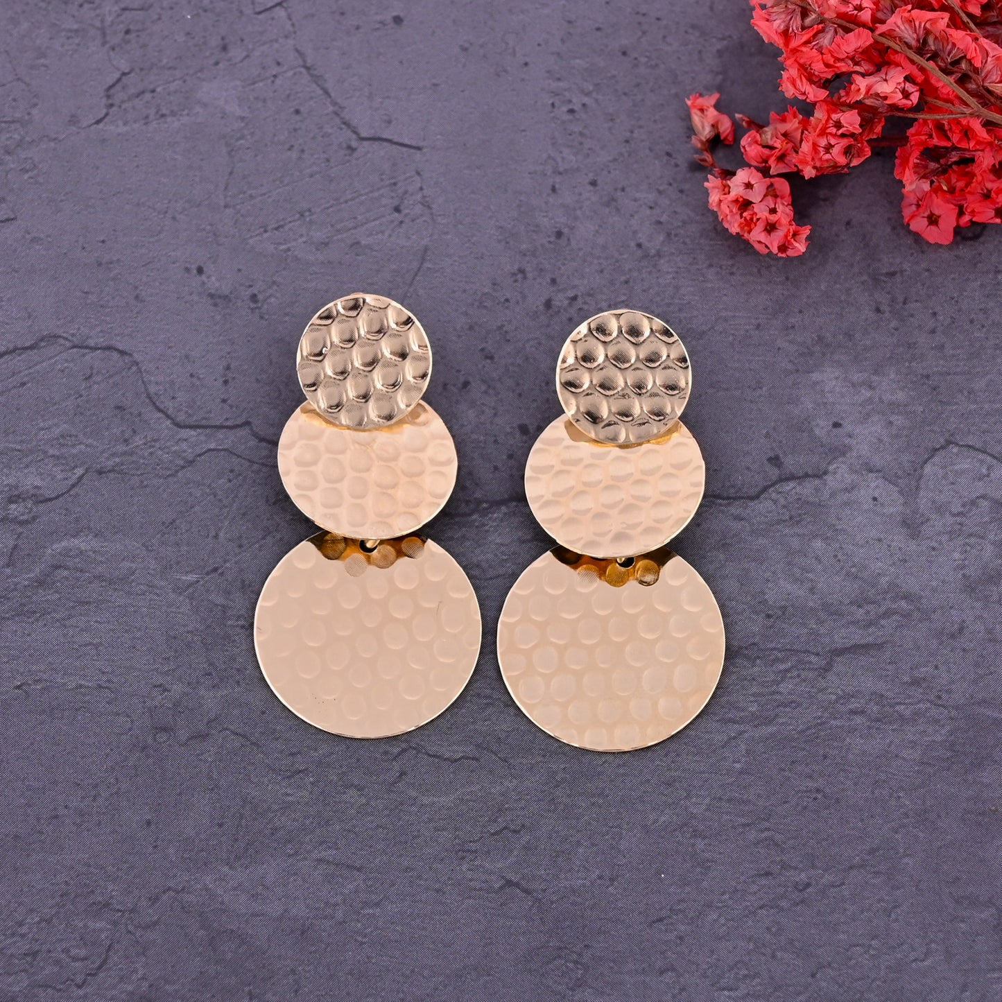 CKLAKART's Chic Geometry  Trendy Drop Earrings with a Modern circular drops