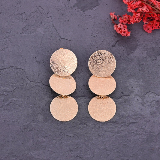 CKLAKART's Chic Geometry  Trendy Drop Earrings with a Modern circular matte