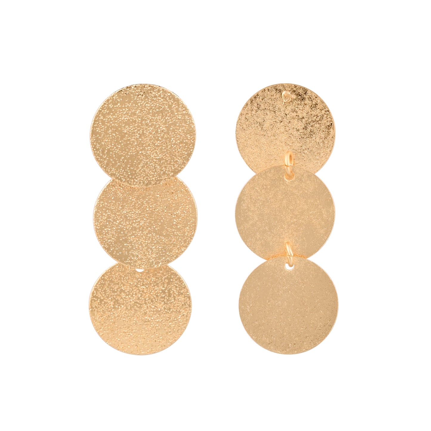 CKLAKART's Chic Geometry  Trendy Drop Earrings with a Modern circular matte