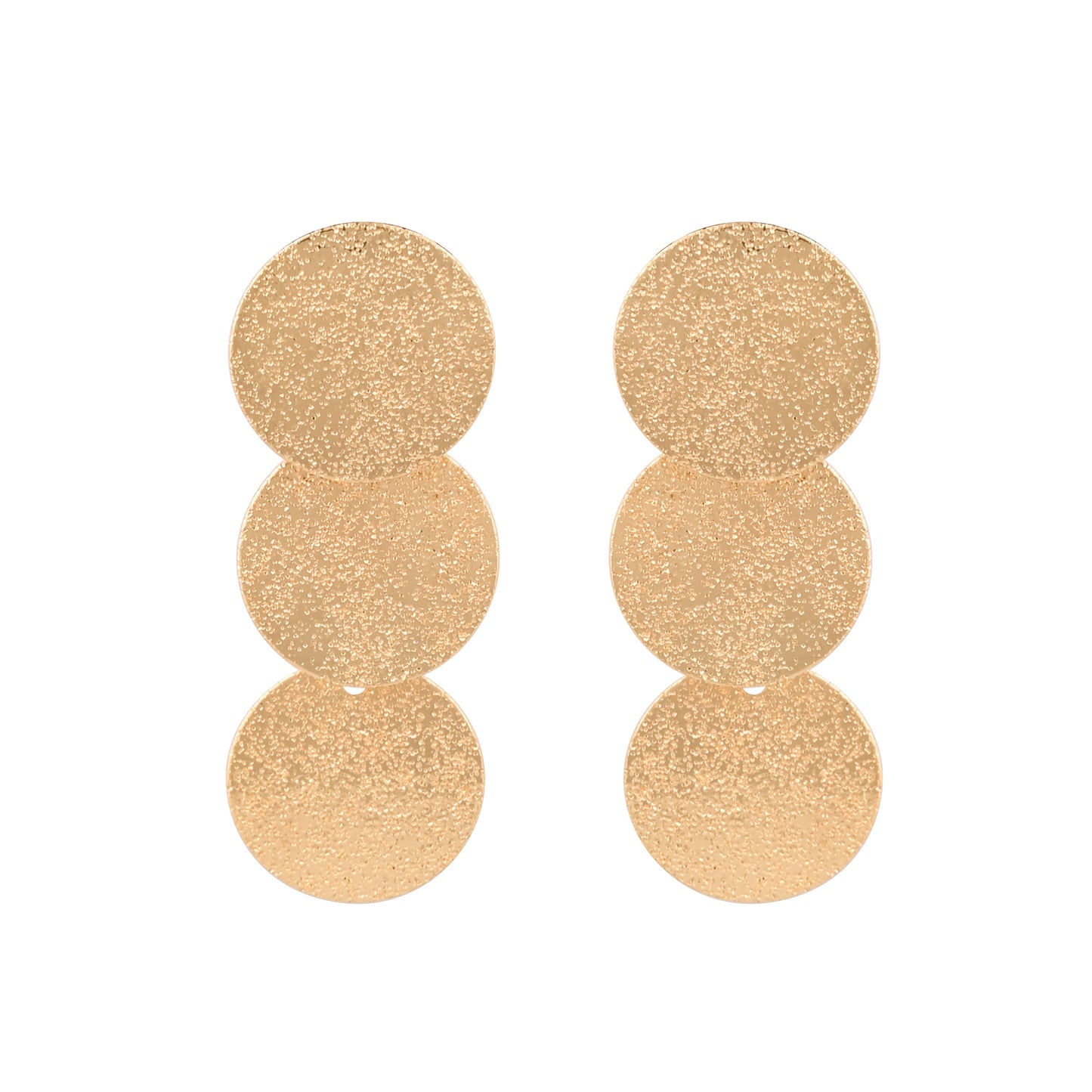 CKLAKART's Chic Geometry  Trendy Drop Earrings with a Modern circular matte