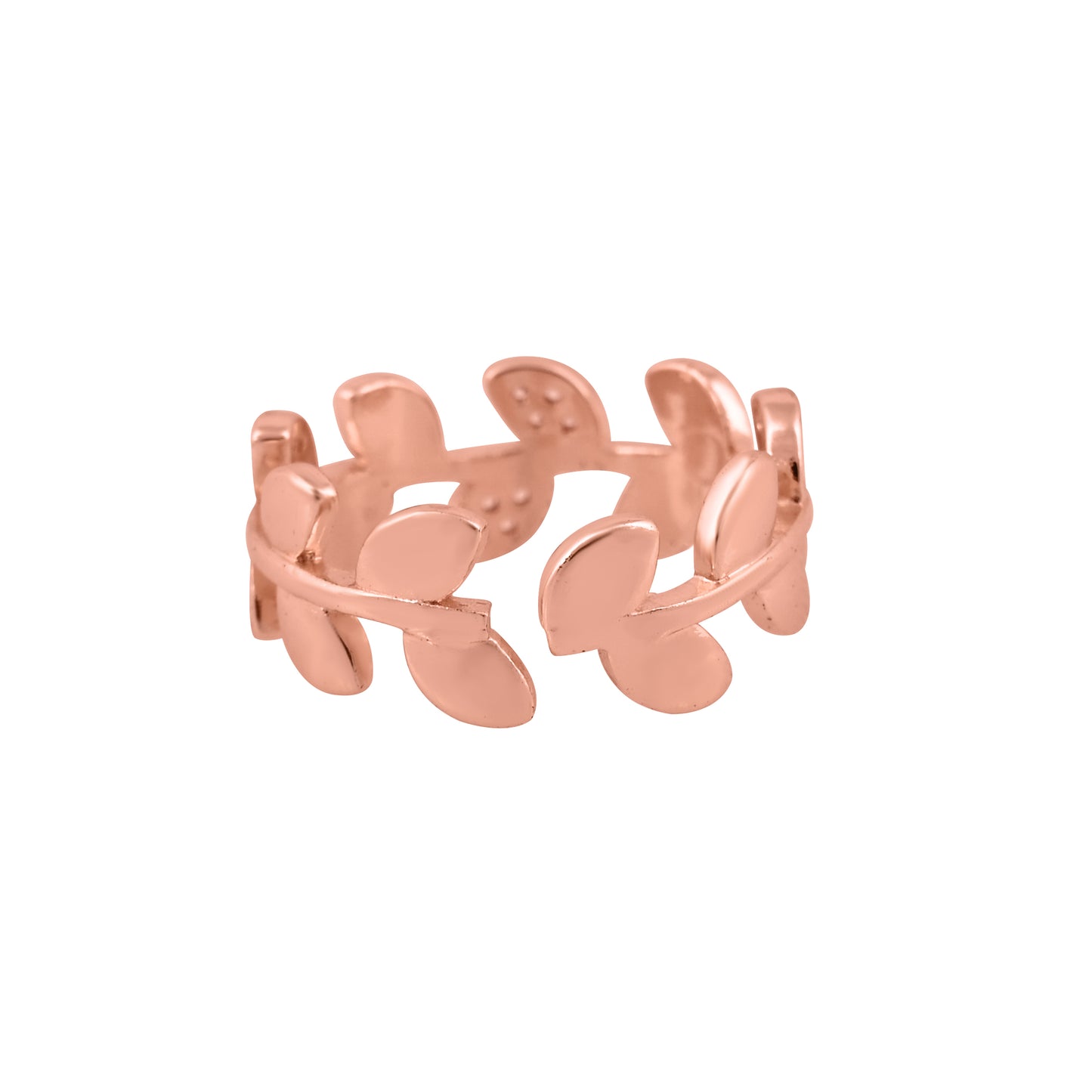 CKLAKART's Chic Leaves Band-Shaped Ring with Vibrant Colors