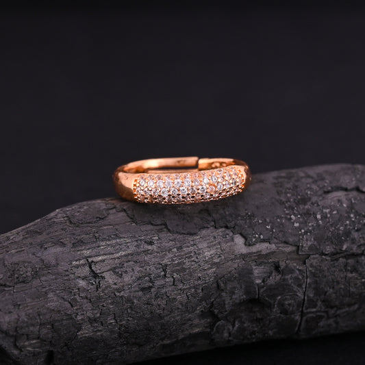 CKLAKART's NOOR Rose Gold-Toned Ring with Sparkling Band