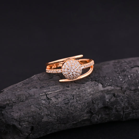 CKLAKART's NOOR Rose Gold-Toned Ring with Sparkles