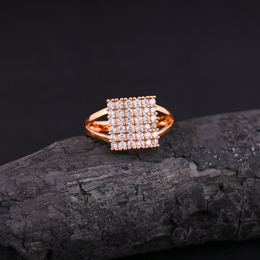 CKLAKART's NOOR Rose Gold-Toned Ring with Sparkling Shape