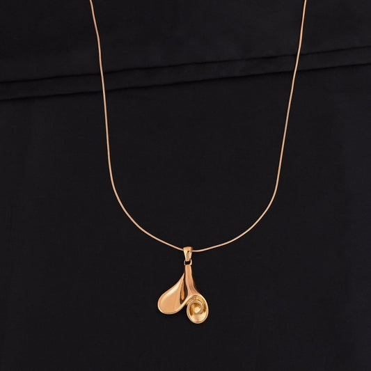 CKLAKART's Gold Tone Round Chain with Beautiful Bud Pendant