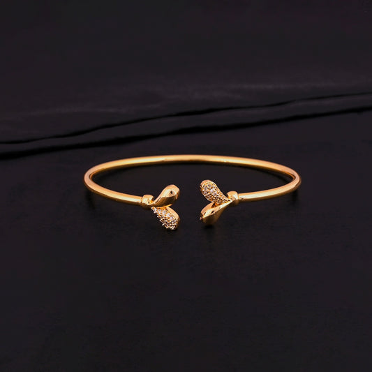 CKLAKART's Gold Tone Bracelet Featuring Heart and American Diamond Accents